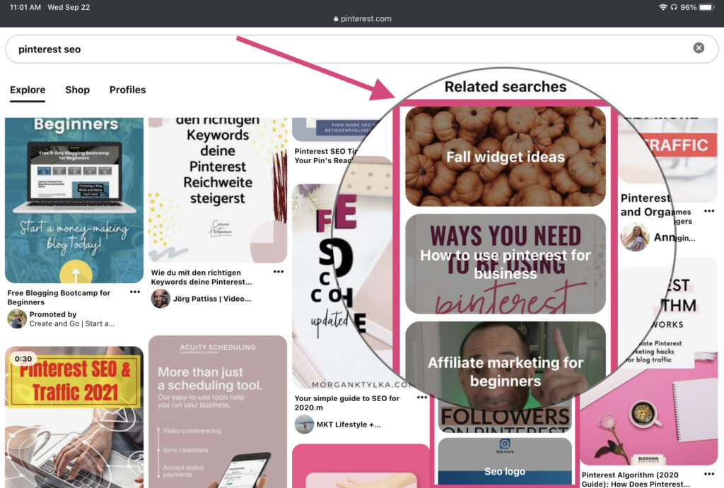 | pinterest marketing Pinterest suggested keyword search
