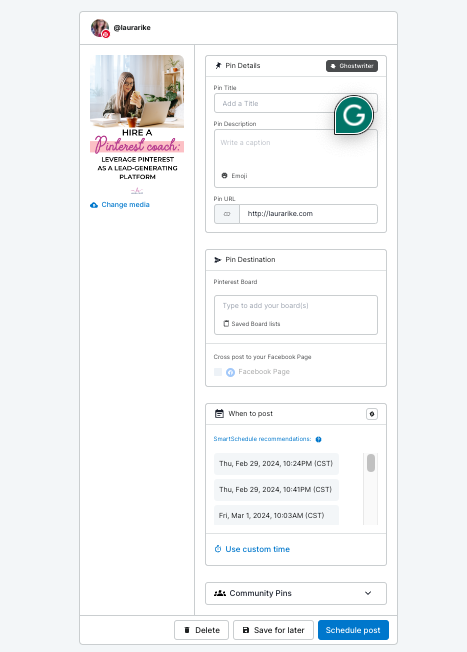 pinterest tailwind scheduler