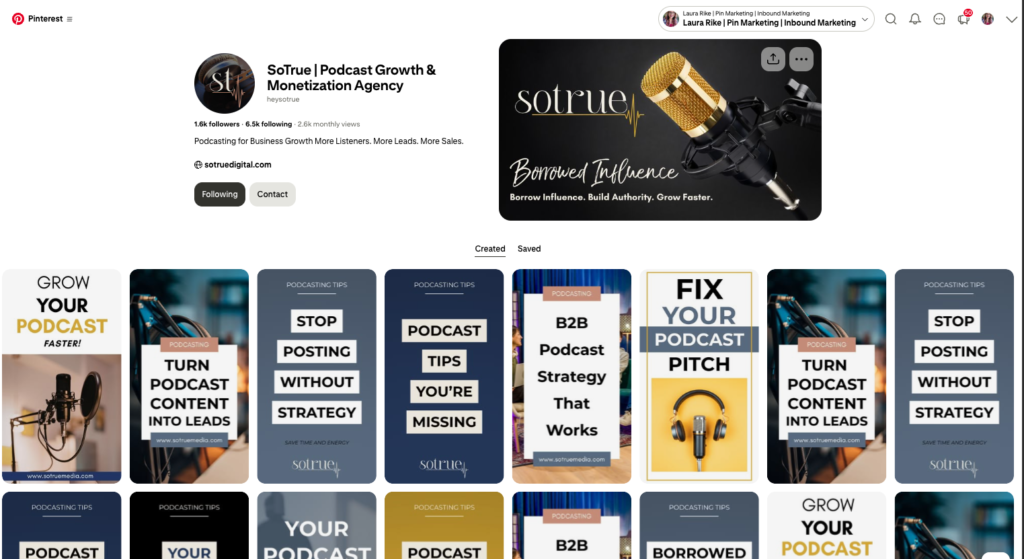 Pinterest for podcasters promotion