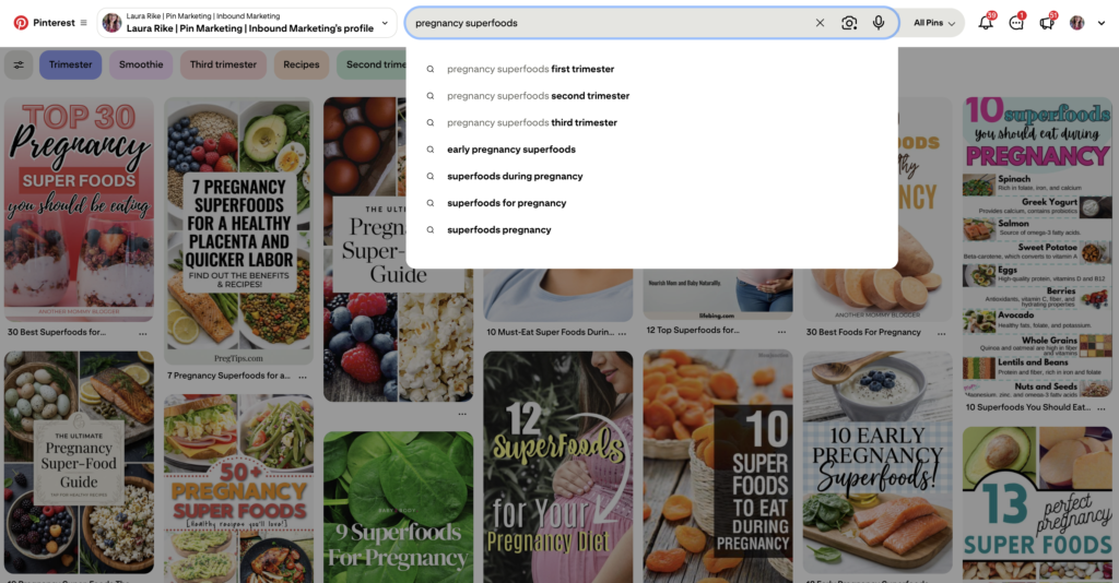 Pinterest keyword research